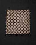 Beige Geometric Microfiber Pocket Square