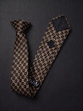The Heritage Floral — Brown Clip-On Tie