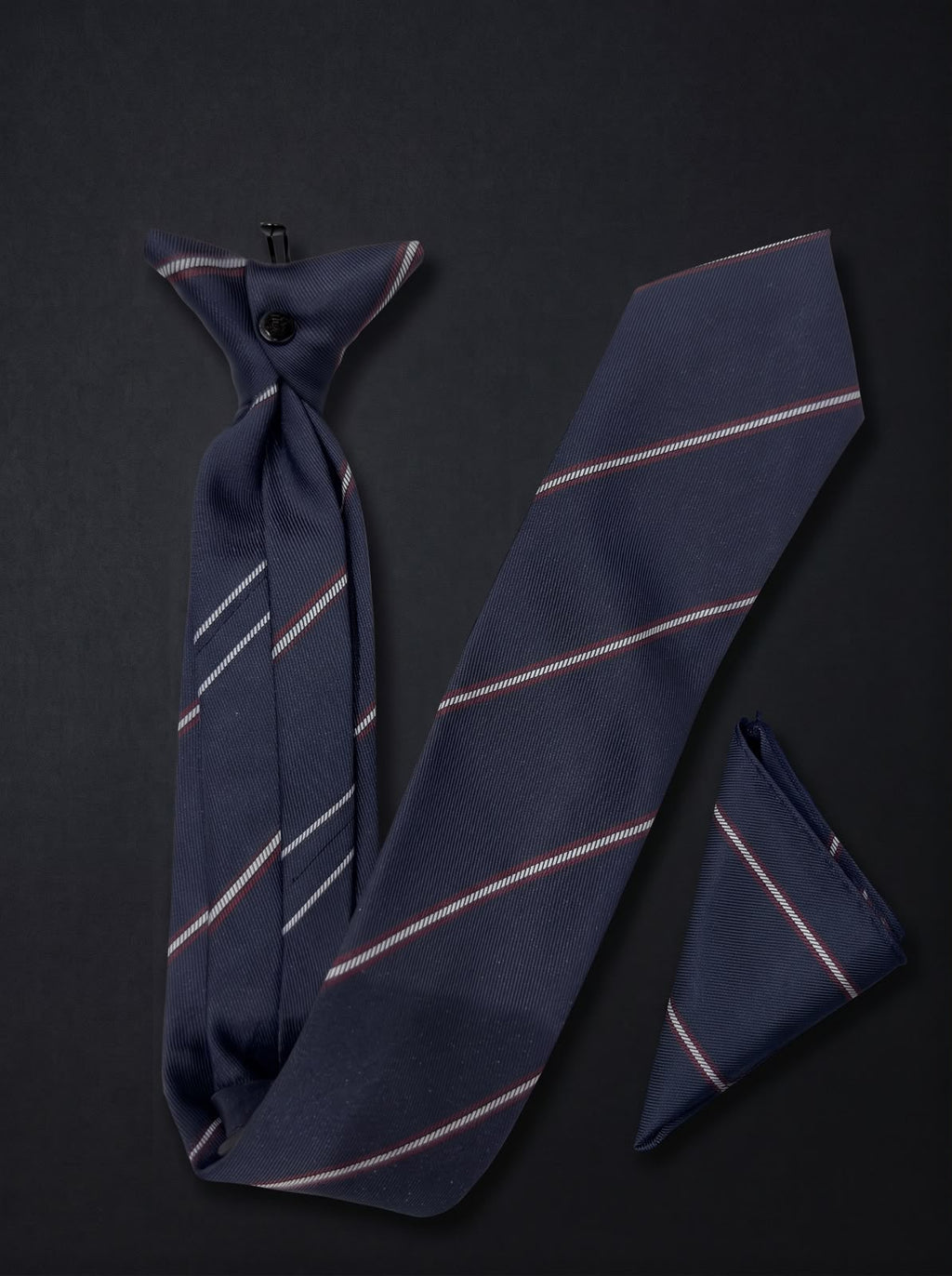 The Fine Double Stripe — Navy Set