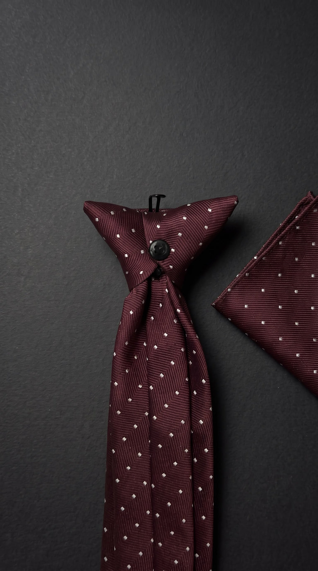 The Micro Dot — Burgundy Set