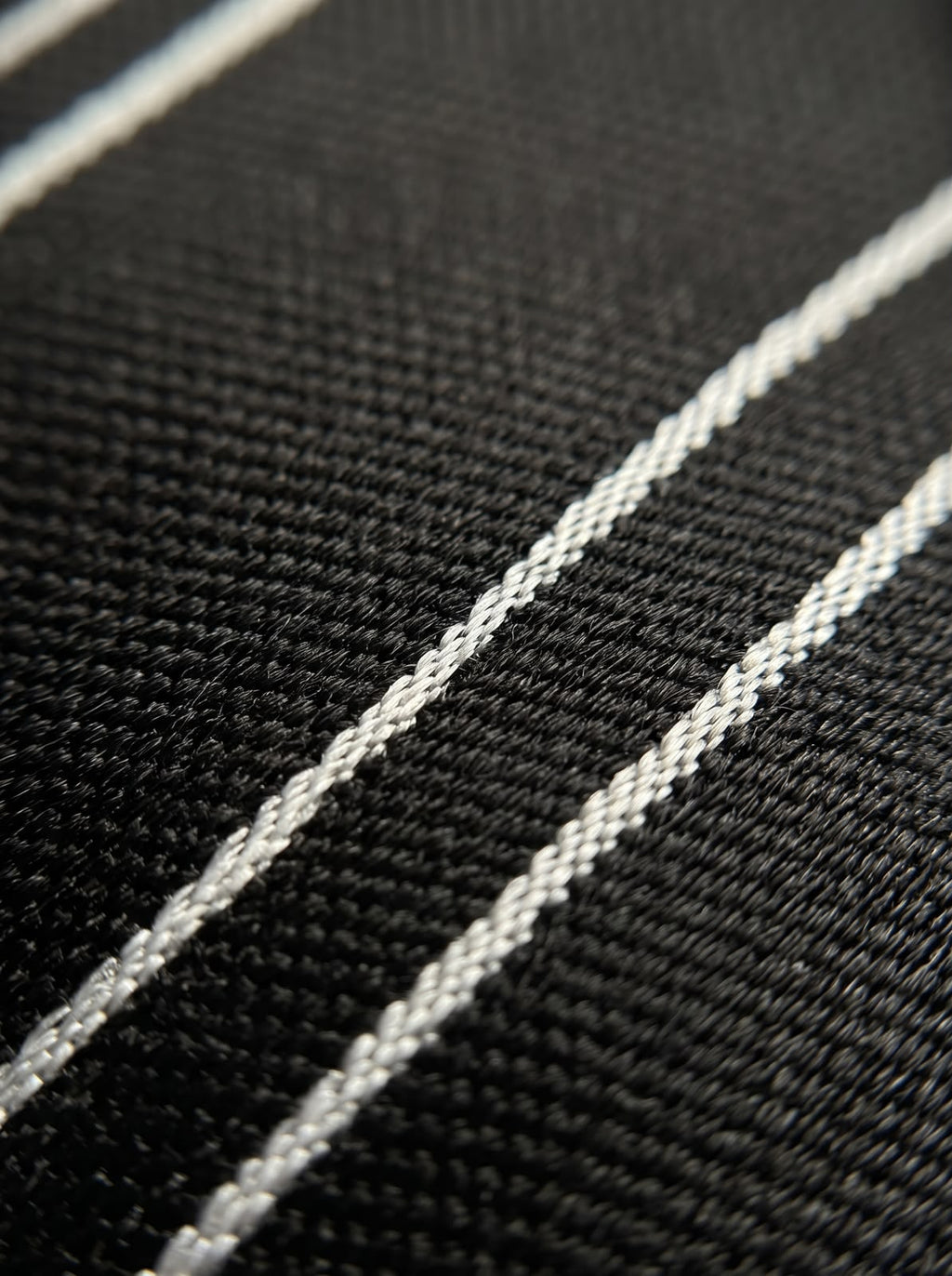 The Signature Double Stripe — Black Clip-On Tie