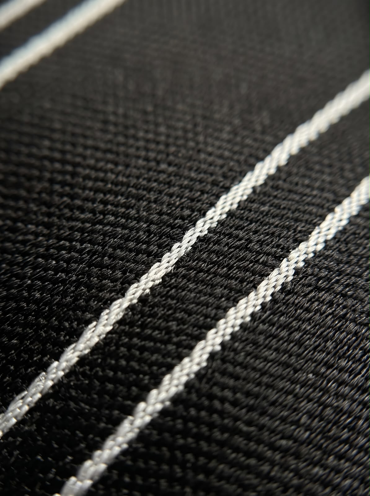 The Signature Double Stripe — Black Clip-On Tie