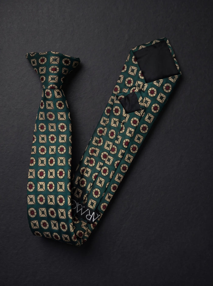 The Heritage Medallion — Green Clip-On Tie