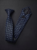 The Classic Paisley — Navy Clip-On Tie