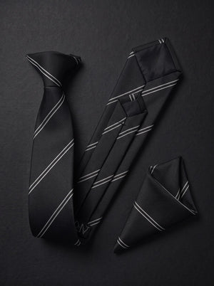 The Fine Double Stripe — Black Set