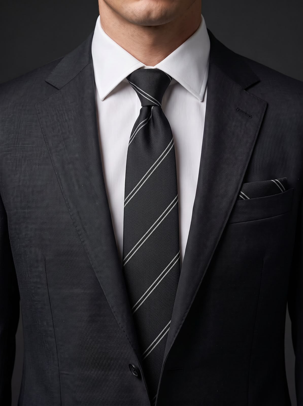 The Fine Double Stripe — Black Set