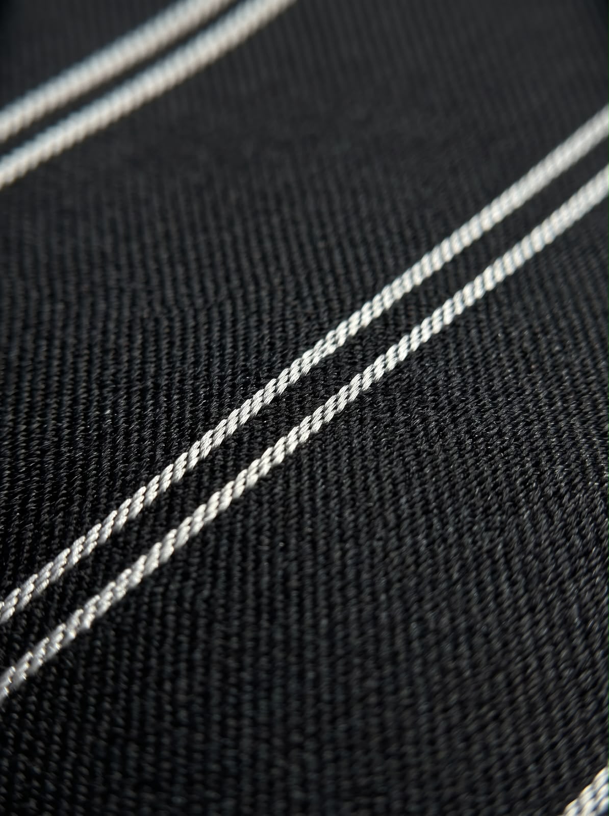 The Fine Double Stripe — Black Clip-On Tie