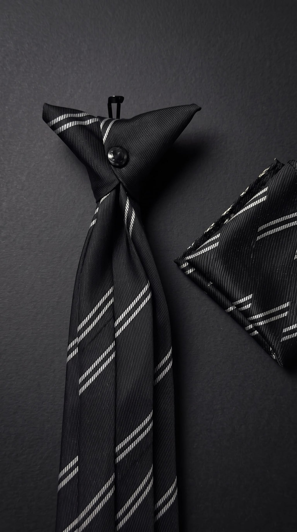 The Fine Double Stripe — Black Set