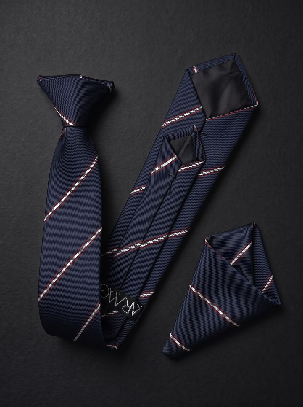 The Fine Double Stripe — Navy Set