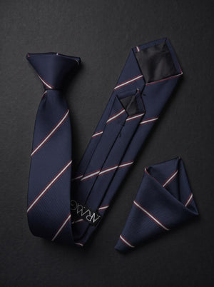 The Fine Double Stripe — Navy Set