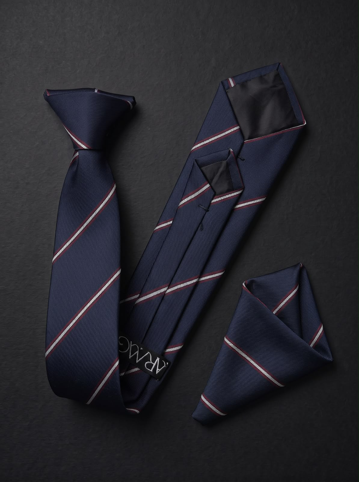 The Fine Double Stripe — Navy Set