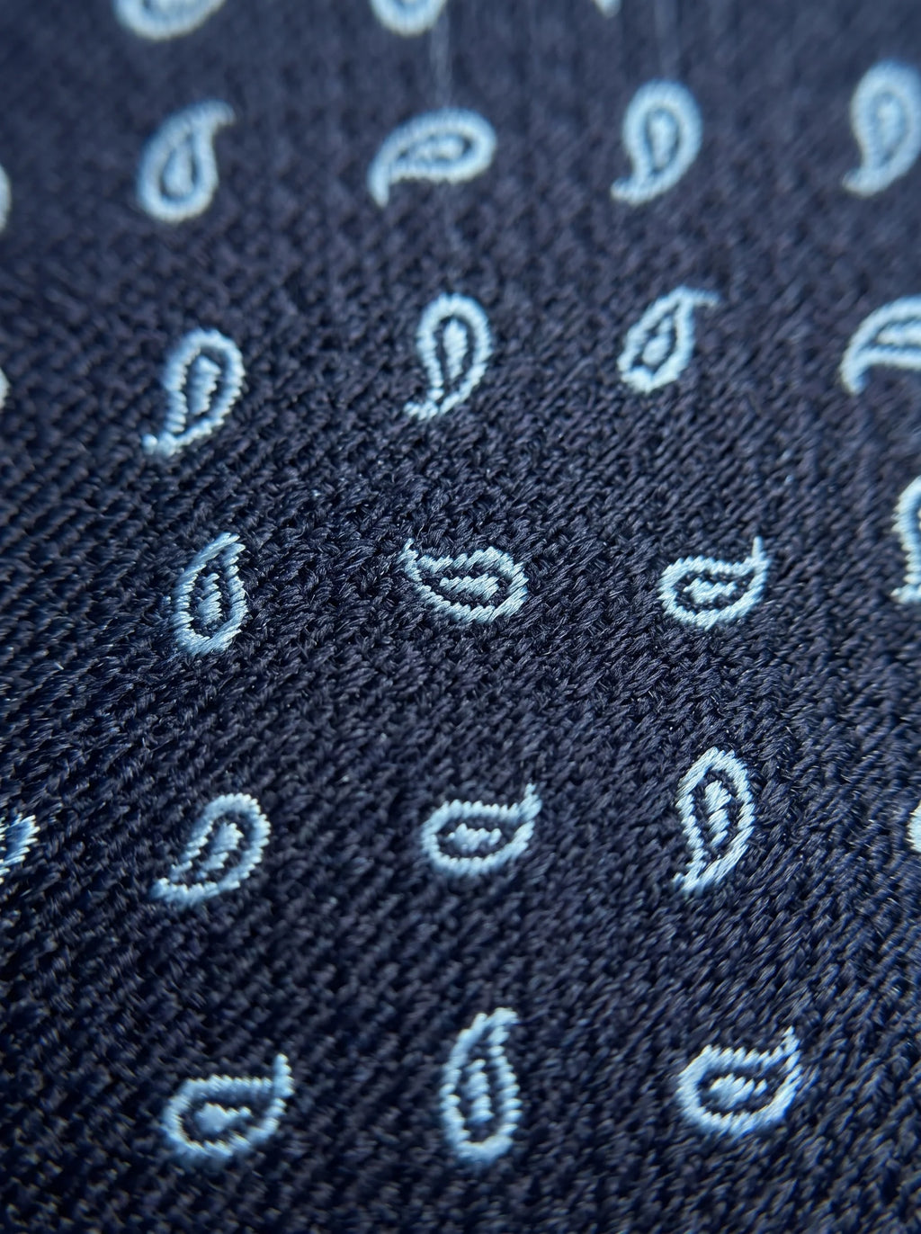 The Classic Paisley — Navy Clip-On Tie