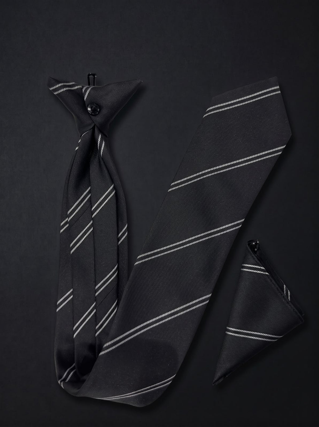 The Fine Double Stripe — Black Set