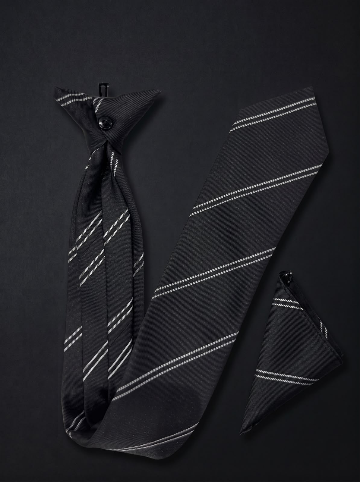 The Fine Double Stripe — Black Set
