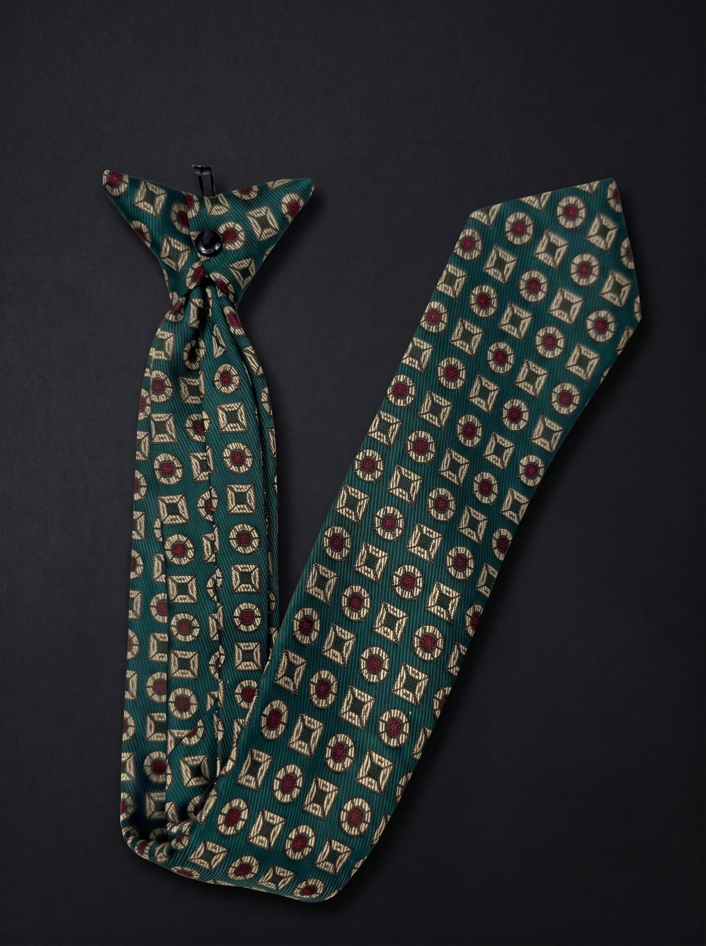 The Heritage Medallion — Green Clip-On Tie