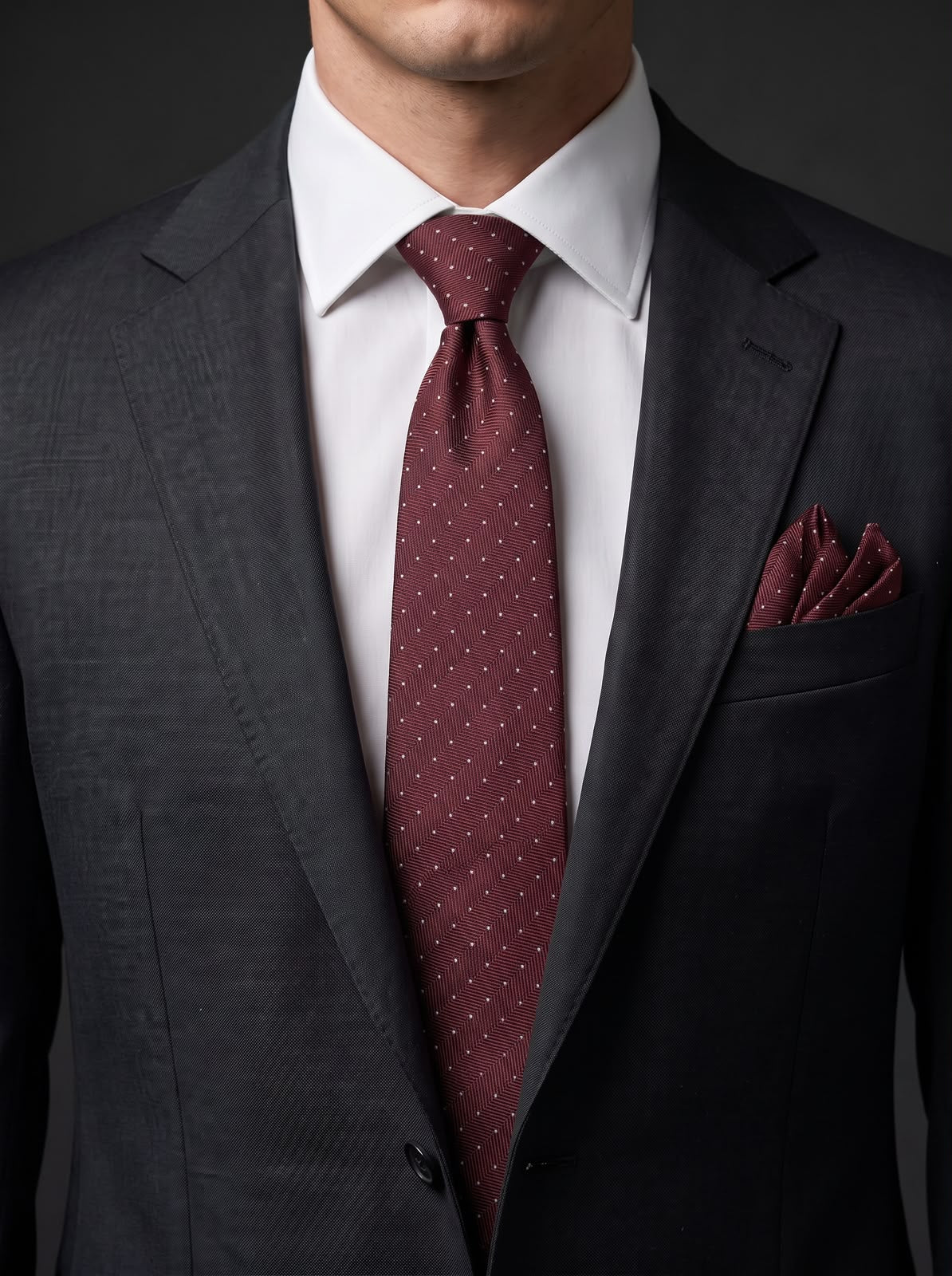 The Micro Dot — Burgundy
Clip-On Tie