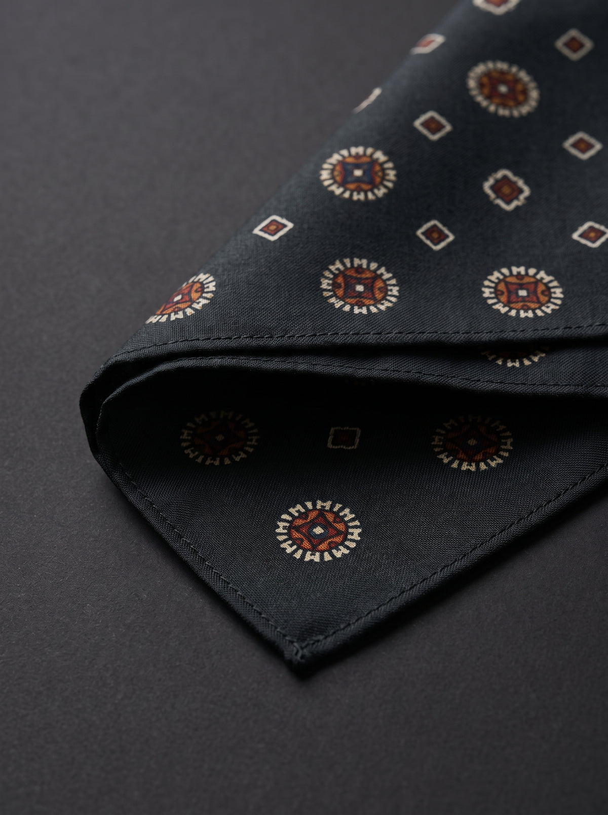 Editorial detail of an Armon pocket square