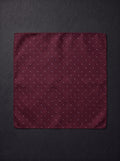 The Micro Dot — Burgundy Pocket Square