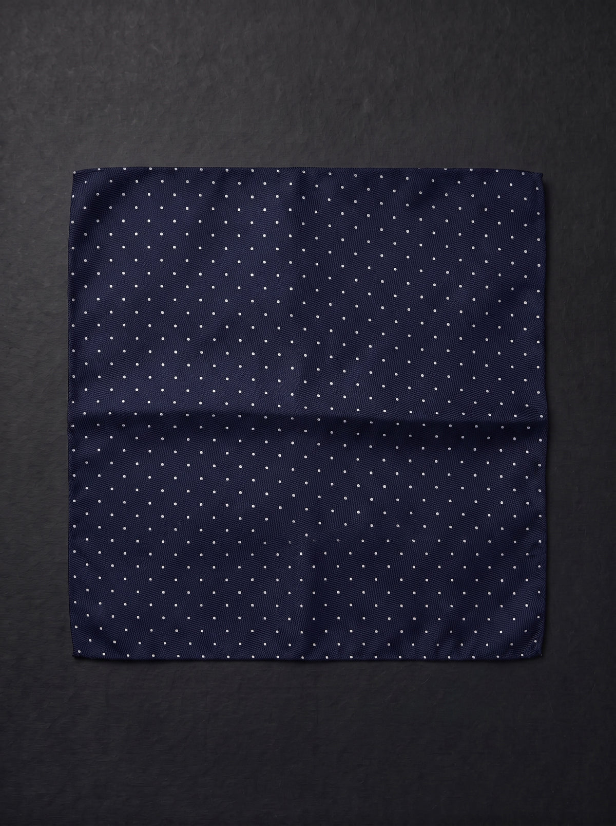The Micro Dot — Navy Pocket Square