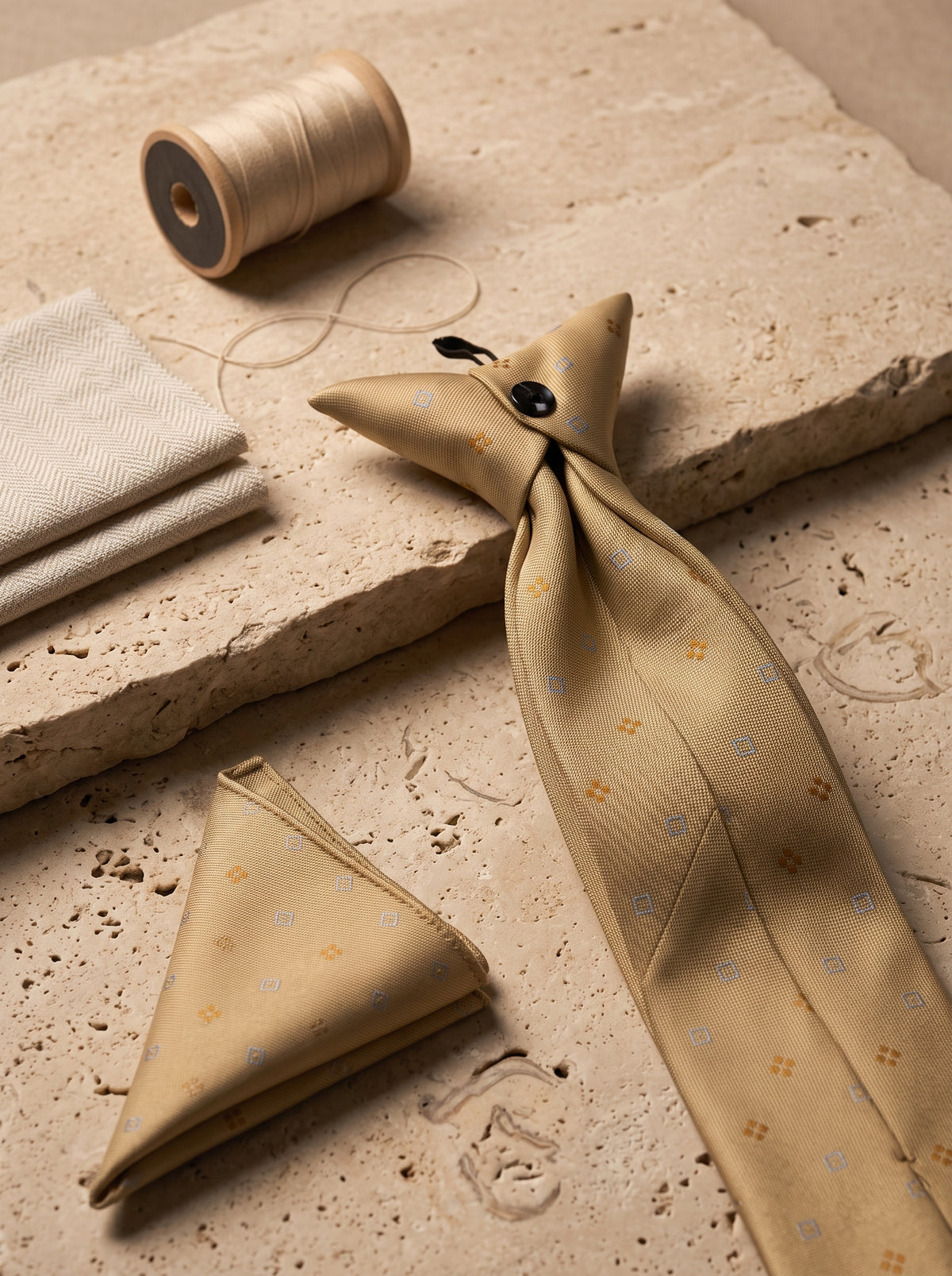 Close-up of refined Egyptian textile craftsmanship