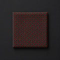 Brown & Green Geometric Microfiber Pocket Square