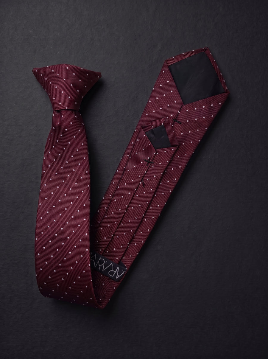 The Micro Dot — Burgundy
Clip-On Tie