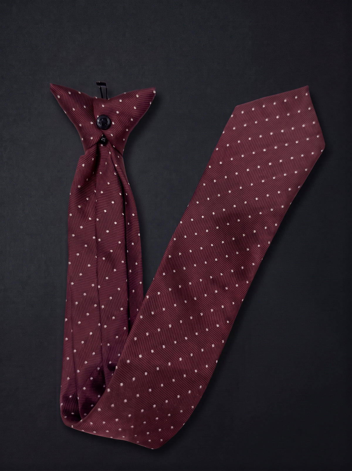 The Micro Dot — Burgundy
Clip-On Tie